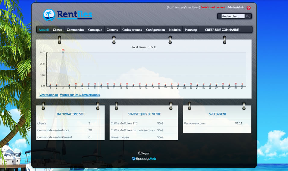 Interface Administration Rentîles